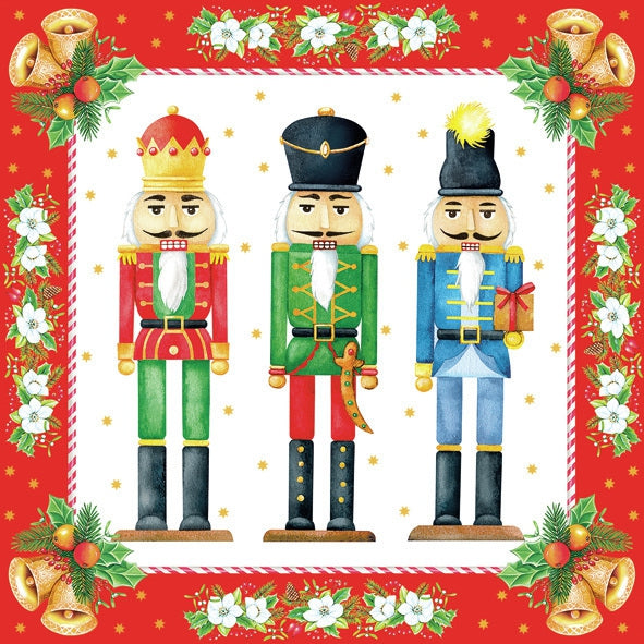 Decoupage Napkin - (DN-8829) - Watercolour Nutcrackers