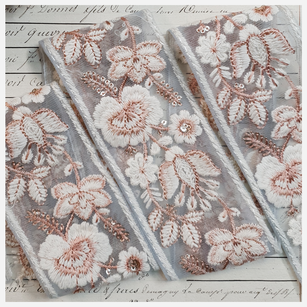 Embroidered Trim - ROLL - (ITR-1001)