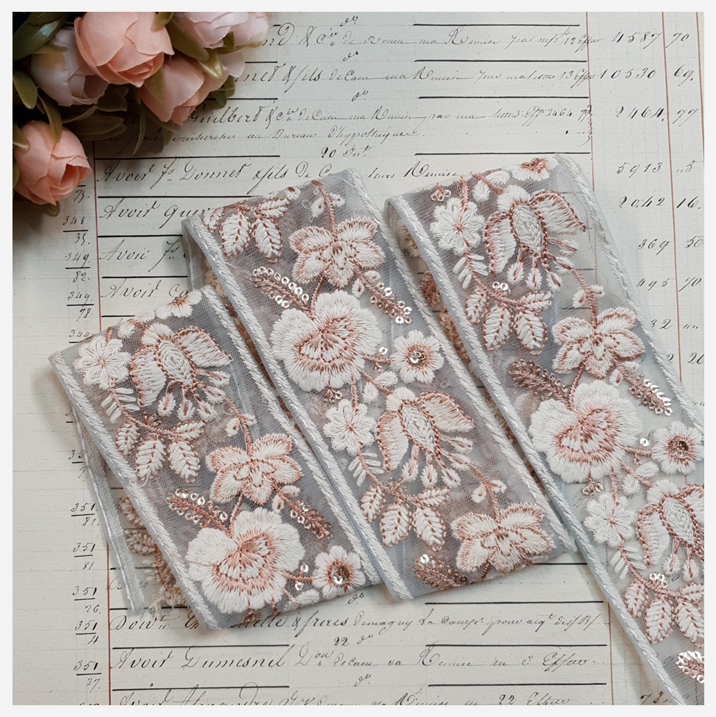 Embroidered Trim - ROLL - (ITR-1001)