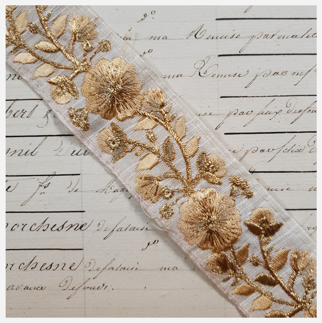 Embroidered Trim - 1 Meter  - (ITR-1020)