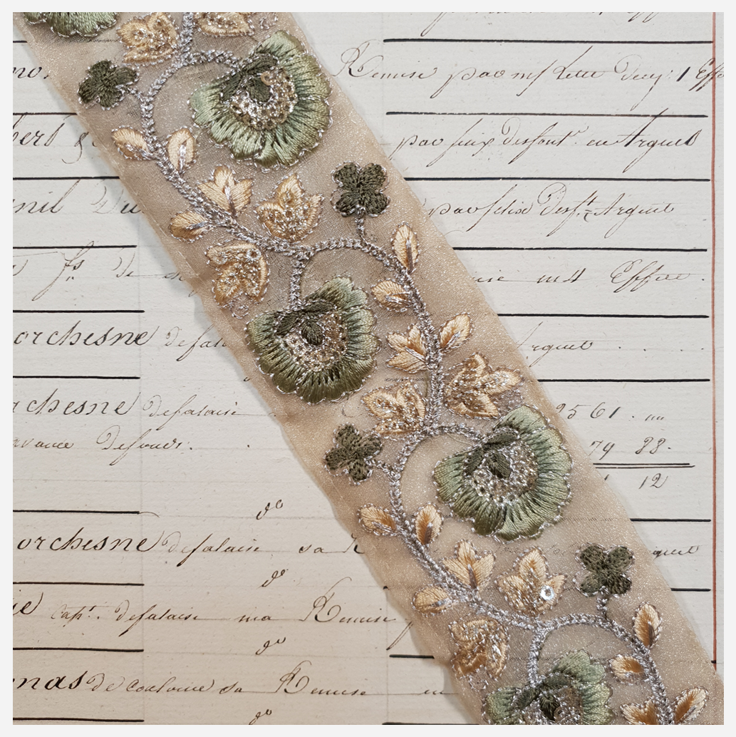 Embroidered Trim - 1 Meter - (ITR-1044)