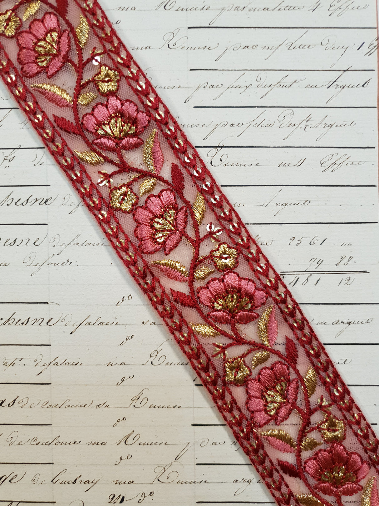 Embroidered Trim - 1 Meter - (ITR-1047)