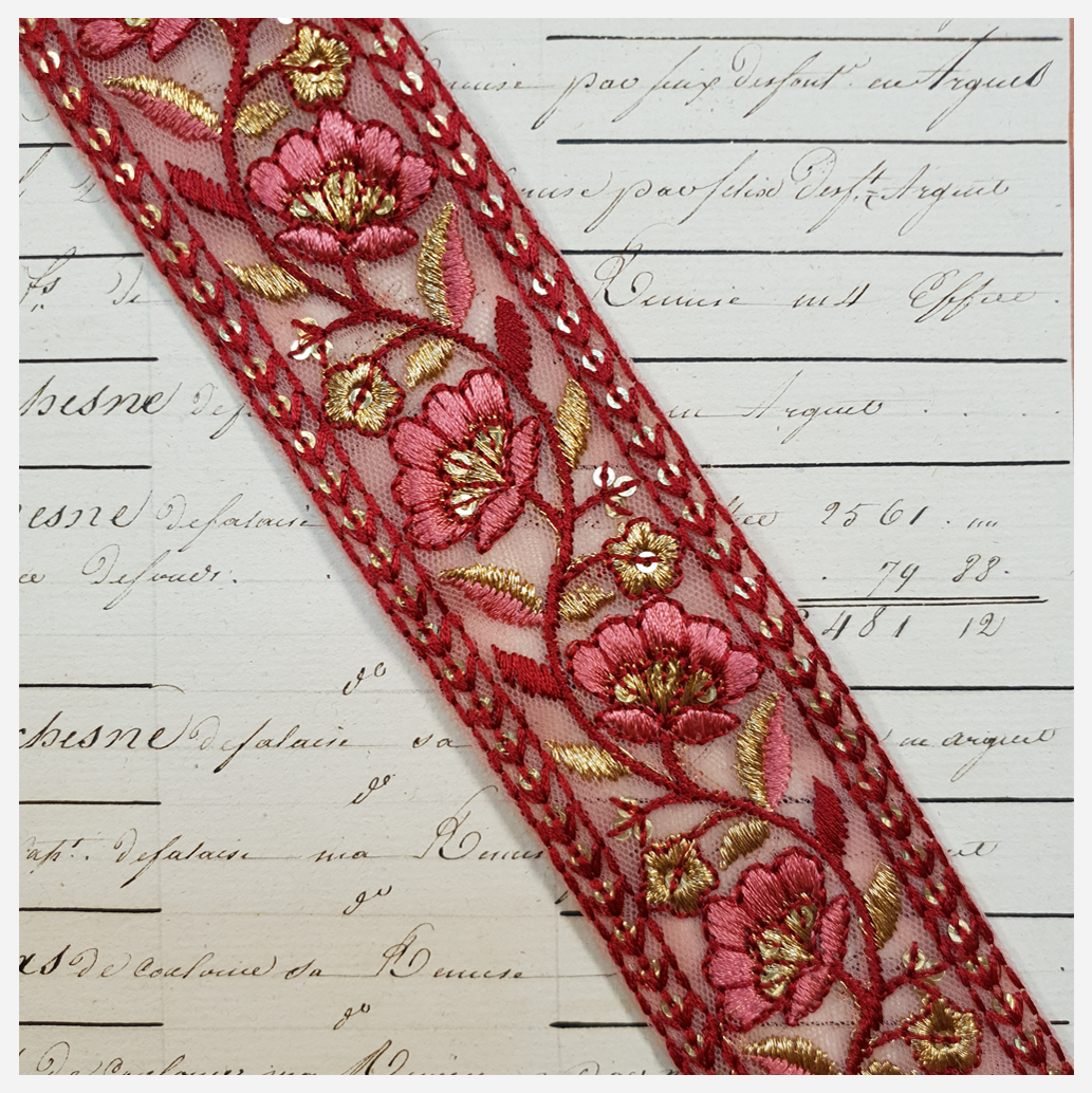 Embroidered Trim - 1 Meter - (ITR-1047)