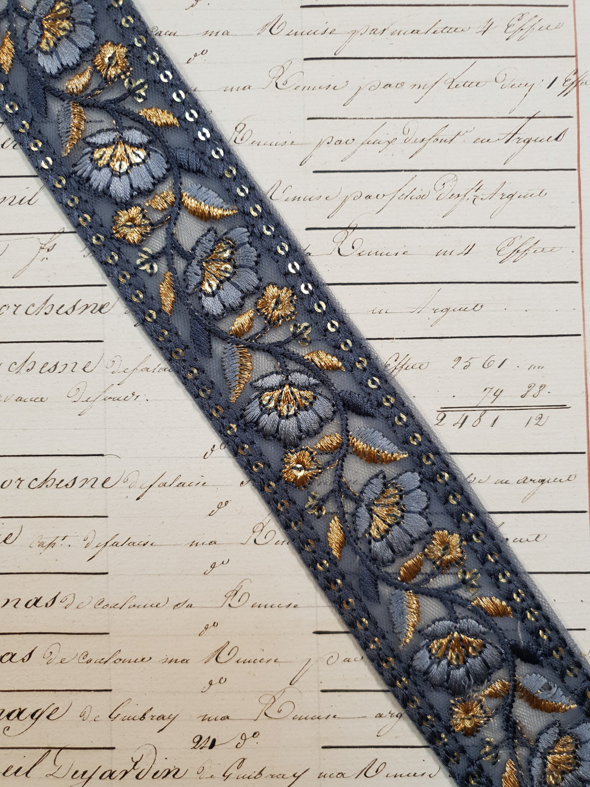 Embroidered Trim - 1 Meter - (ITR-1048)