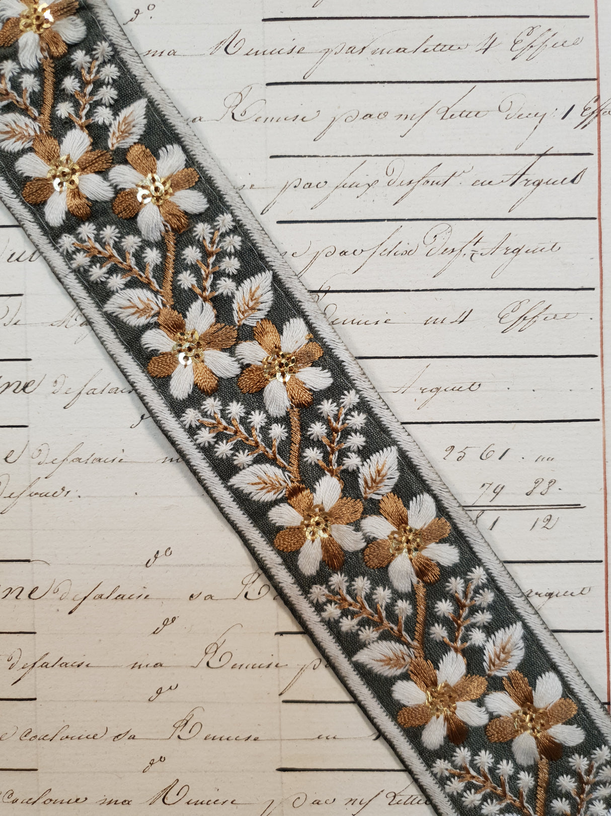 Embroidered Trim - 1 Meter - (ITR-1050)