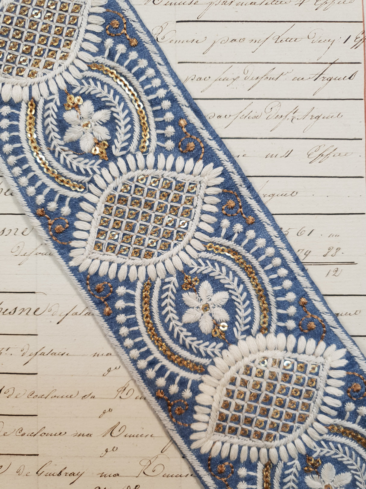 Embroidered Trim - 1 Meter - (ITR-1055)