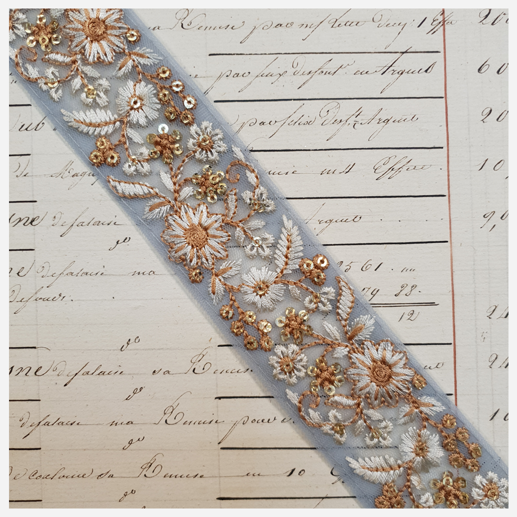 Embroidered Trim - 1 Meter - (ITR-1060)