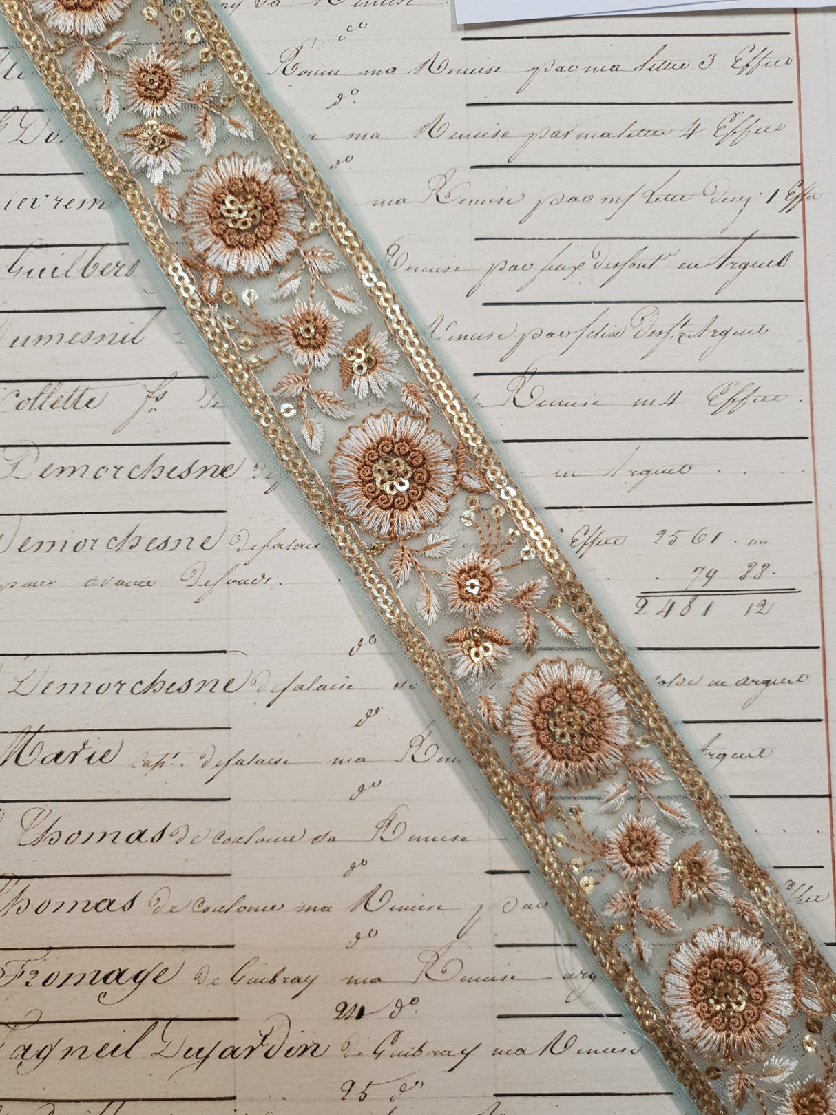 Embroidered Trim - 1 Meter - (ITR-1065)