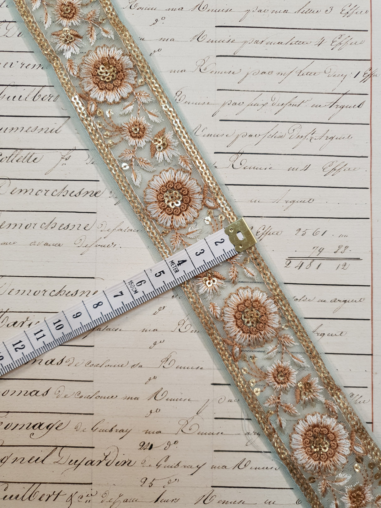 Embroidered Trim - 1 Meter - (ITR-1065)