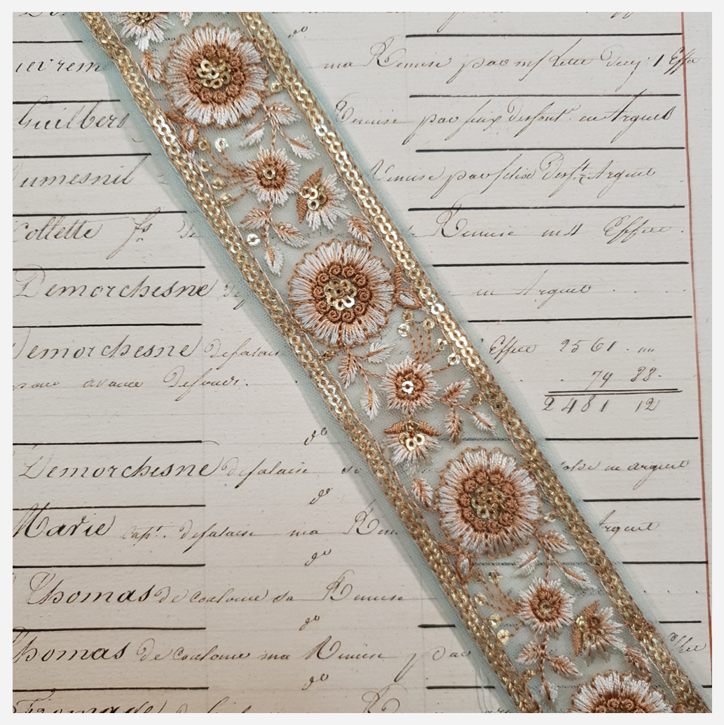 Embroidered Trim - 1 Meter - (ITR-1065)