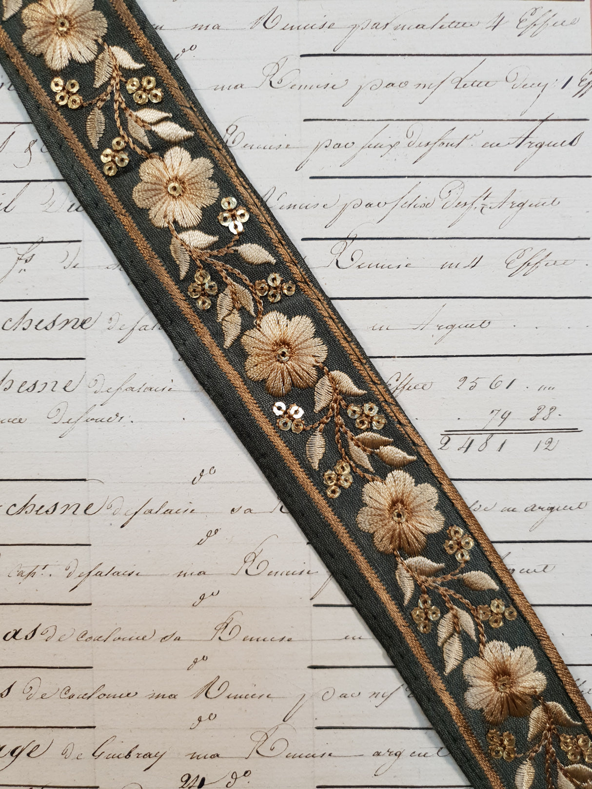 Embroidered Trim - 1 Meter - (ITR-1071)