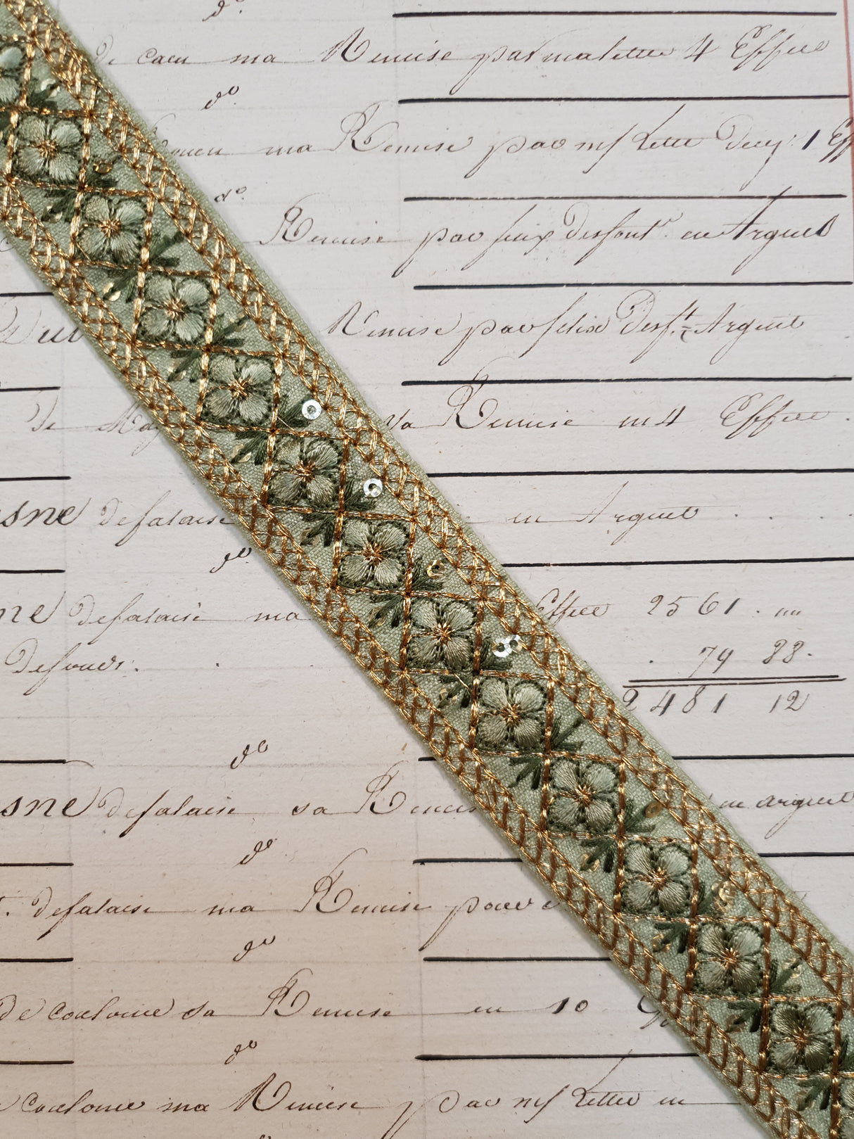 Embroidered Trim - 1 Meter - (ITR-1074)