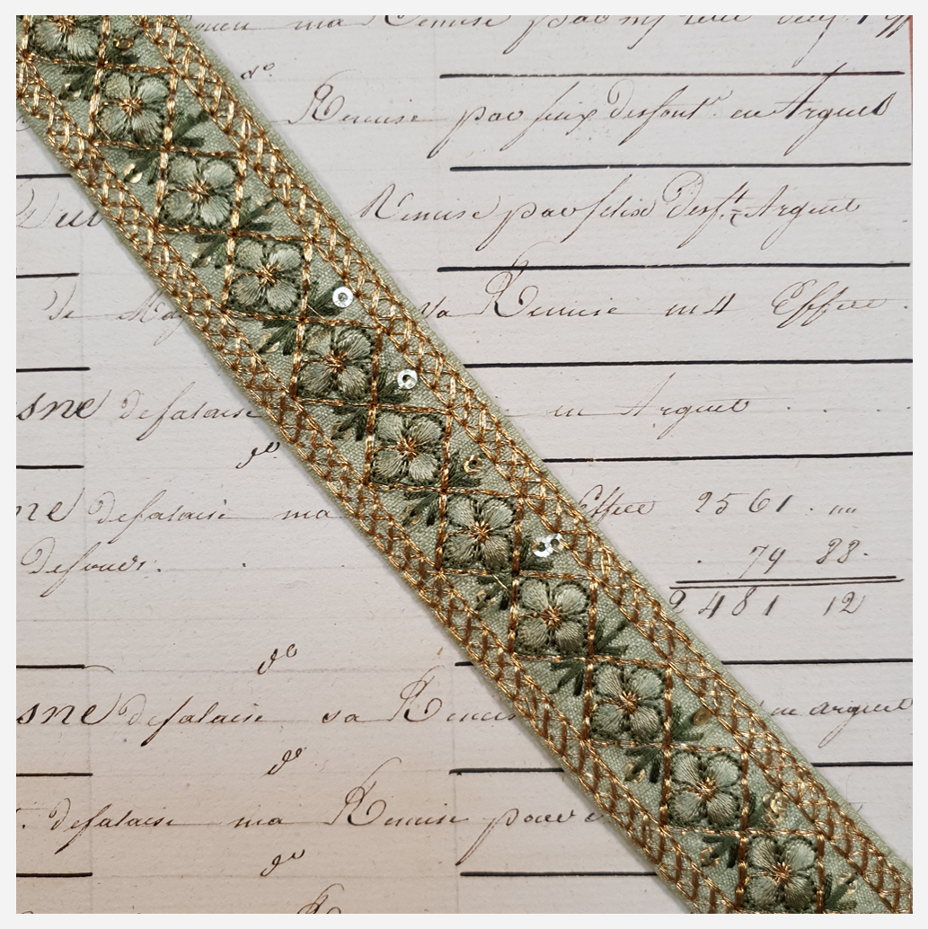 Embroidered Trim - 1 Meter - (ITR-1074)