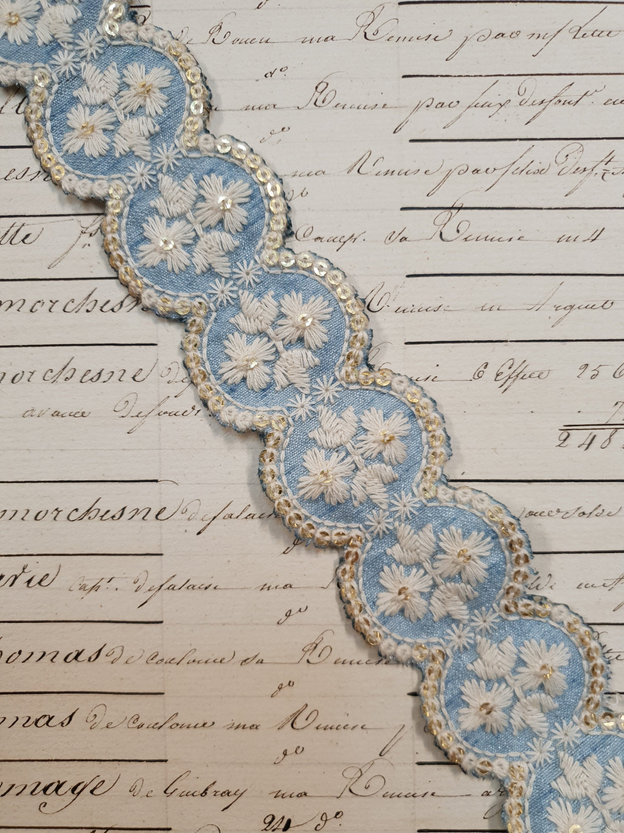 Embroidered Trim - ROLL - (ITR-1075)