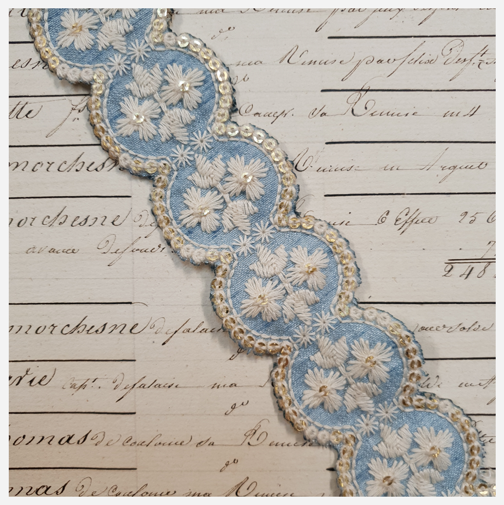 Embroidered Trim - ROLL - (ITR-1075)