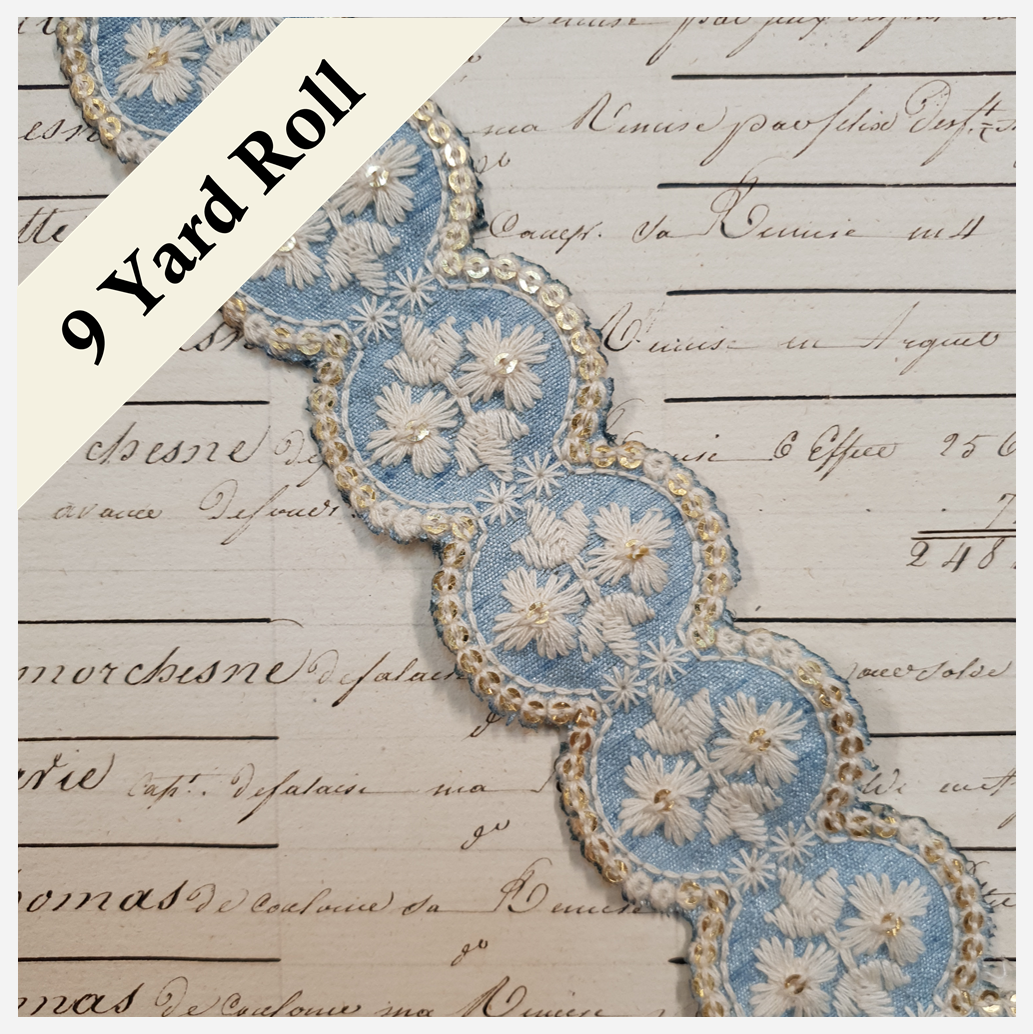 Embroidered Trim - ROLL - (ITR-1075)