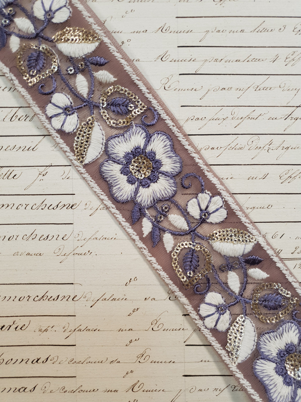 Embroidered Trim - 1 Meter - (ITR-1080)