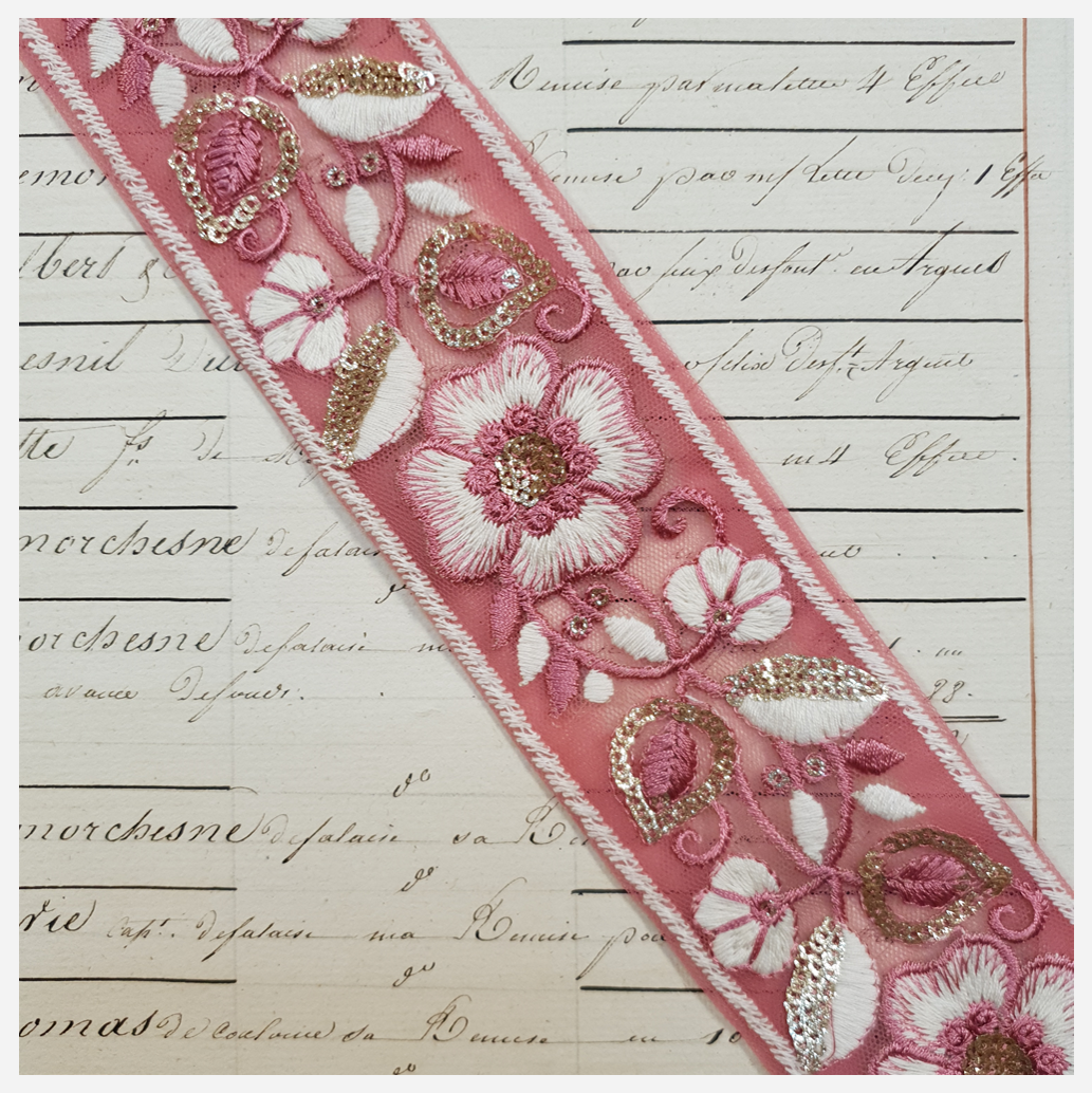 Embroidered Trim - 1 Meter - (ITR-1081)