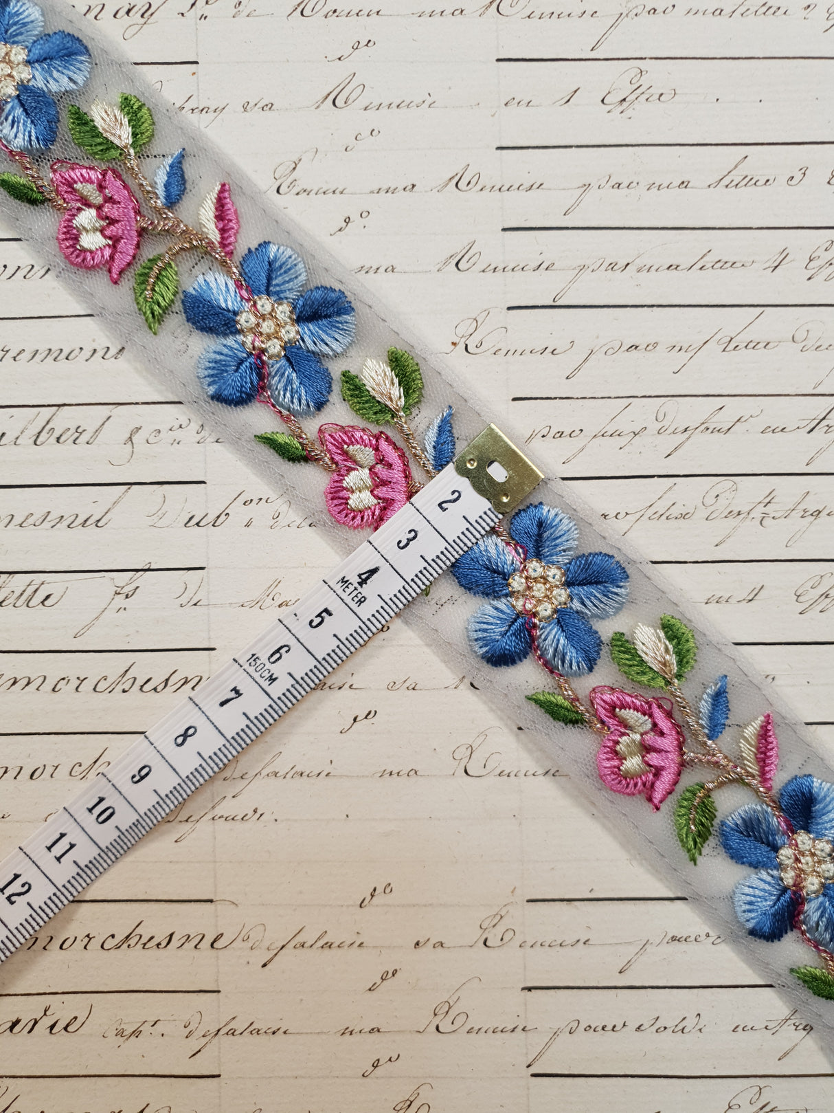 Embroidered Trim - 1 Meter - (ITR-1085)