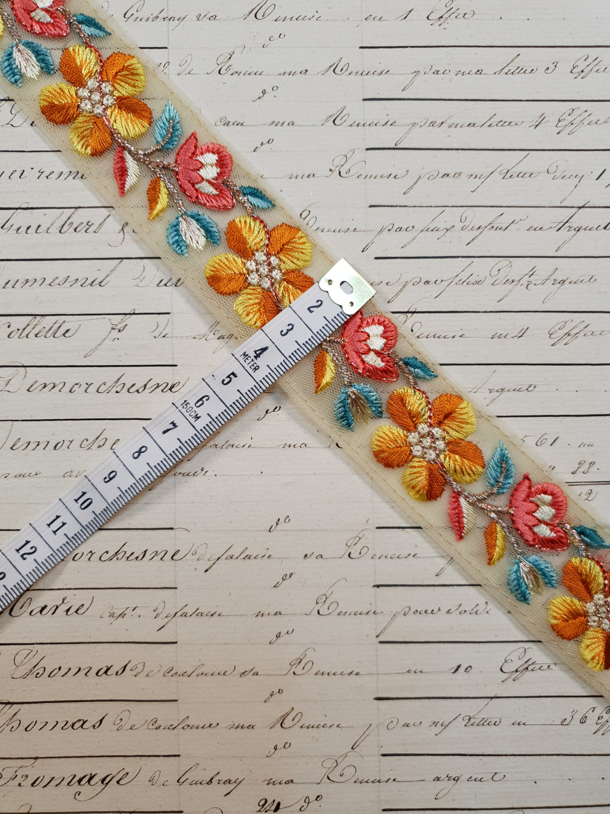 Embroidered Trim - 1 Meter - (ITR-1086)