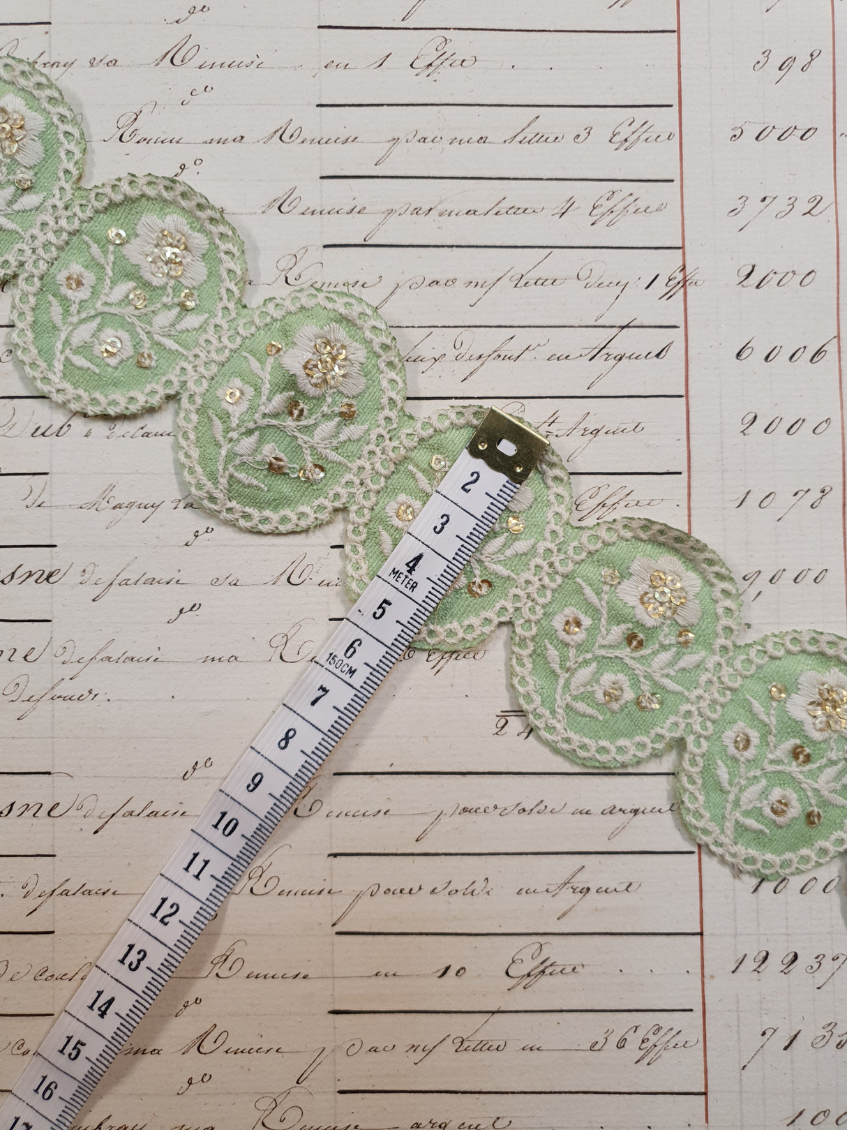 Embroidered Trim - 1 Meter  - (ITR-1090)