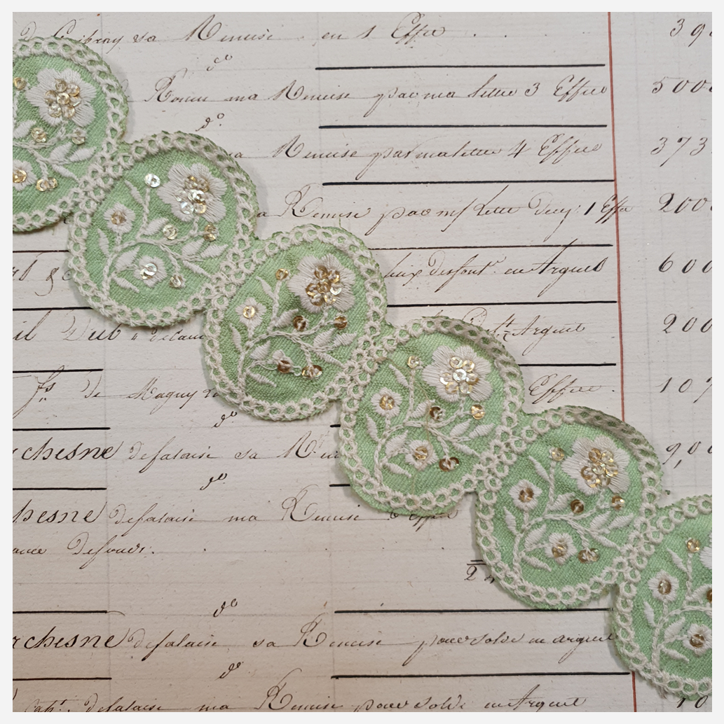 Embroidered Trim - 1 Meter  - (ITR-1090)