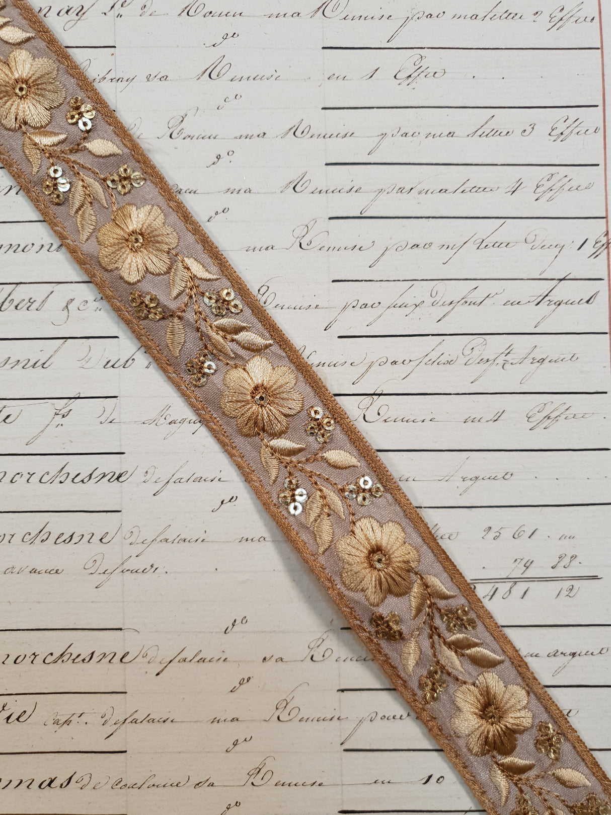 Embroidered Trim - 1 Meter - (ITR-1097)