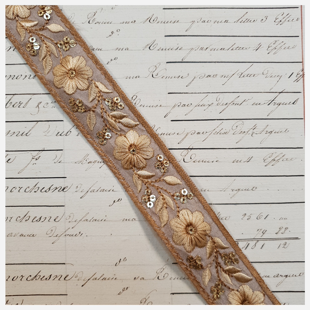 Embroidered Trim - 1 Meter - (ITR-1097)