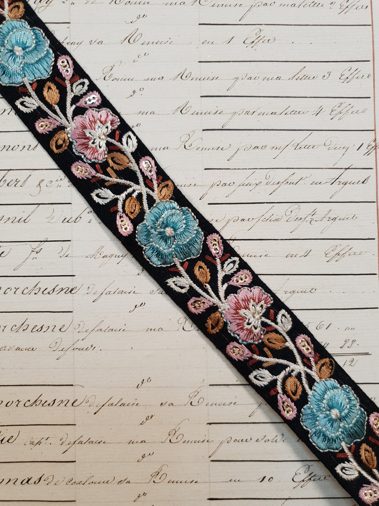 Embroidered Trim - 1 Meter - (ITR-1099)