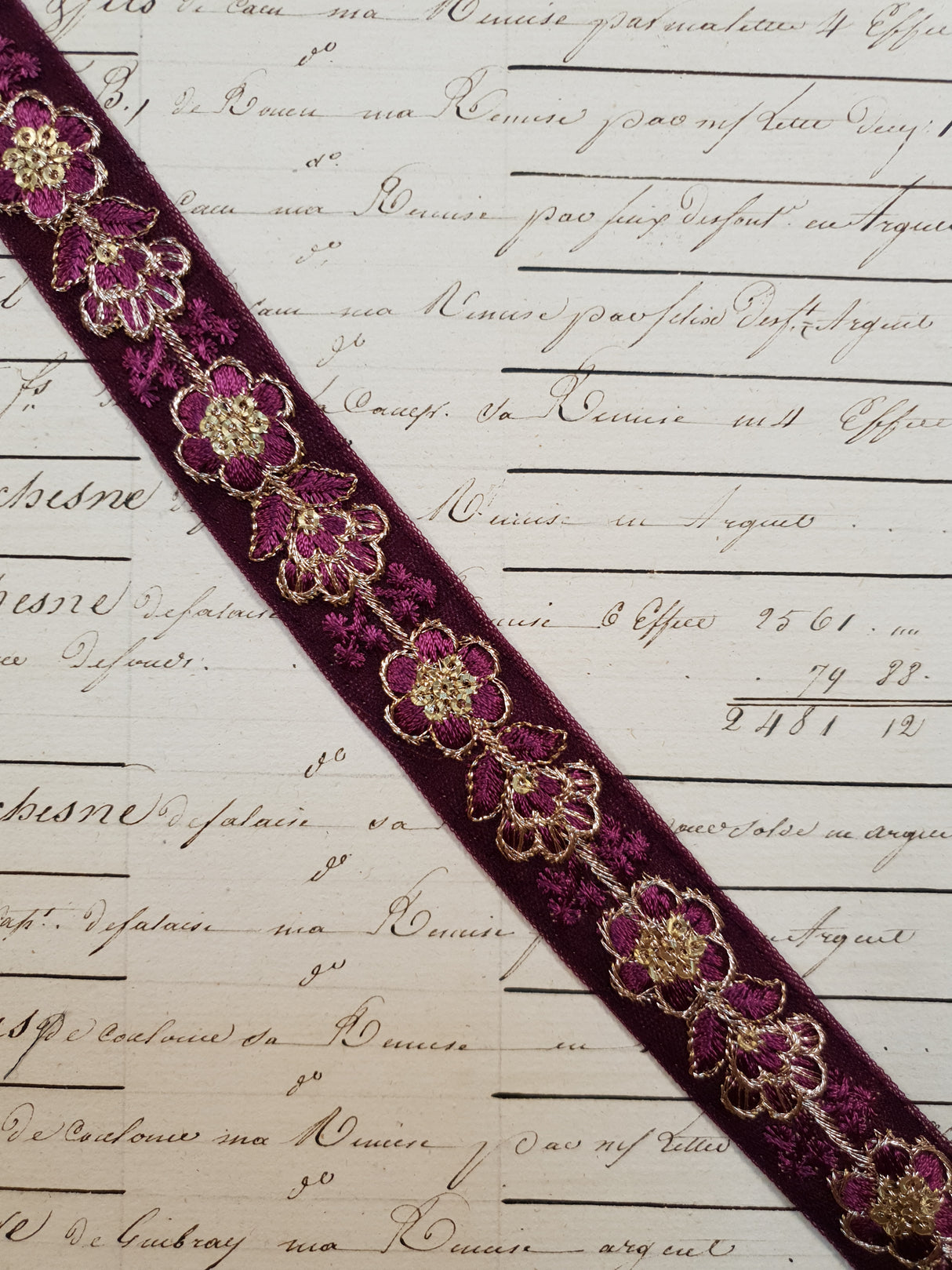 Embroidered Trim - 1 Meter - (ITR-1117)