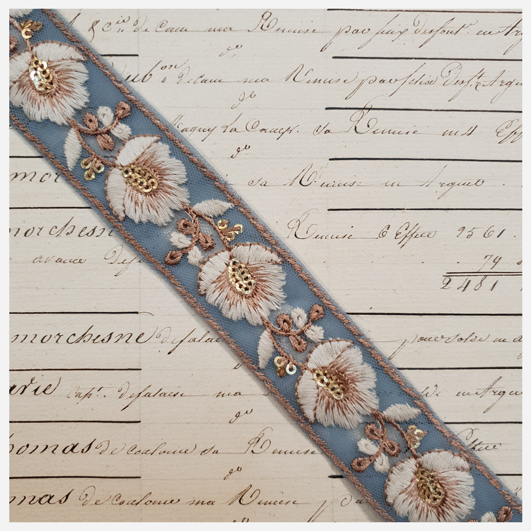 Embroidered Trim - 1 Meter - (ITR-1123)