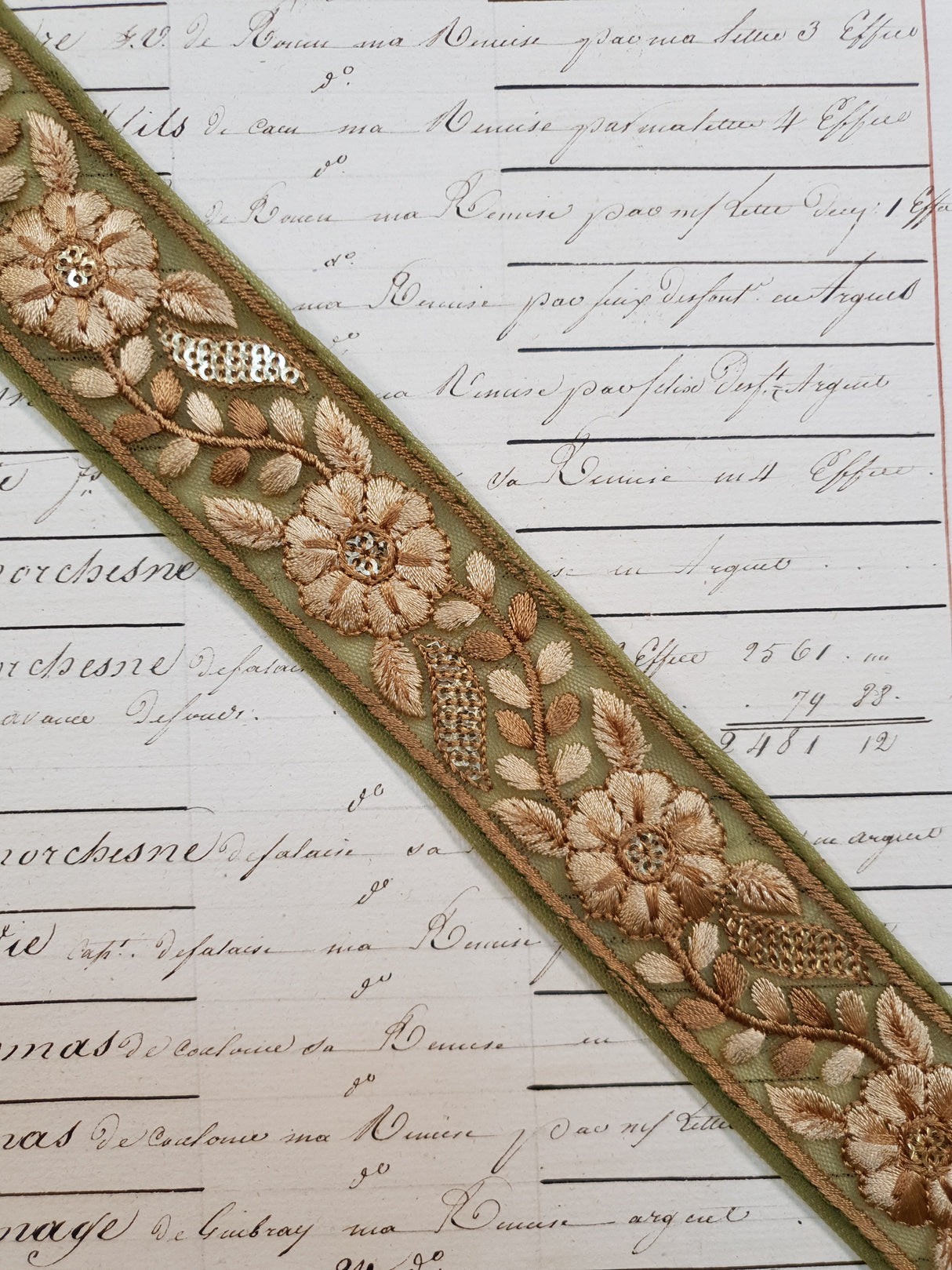 Embroidered Trim - 1 Meter - (ITR-1125)