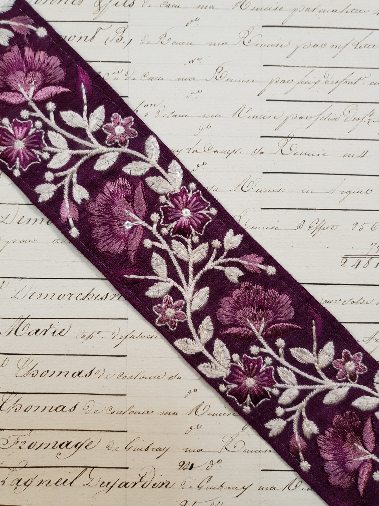 Embroidered Trim - 1 Meter - (ITR-1128)