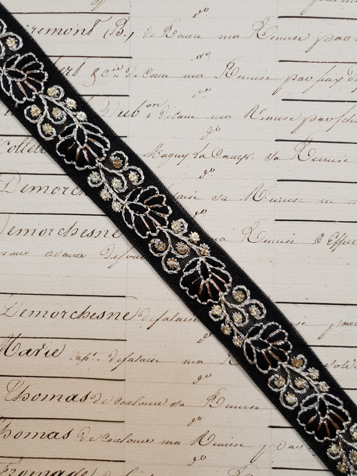 Embroidered Trim - 1 Meter - (ITR-1139)