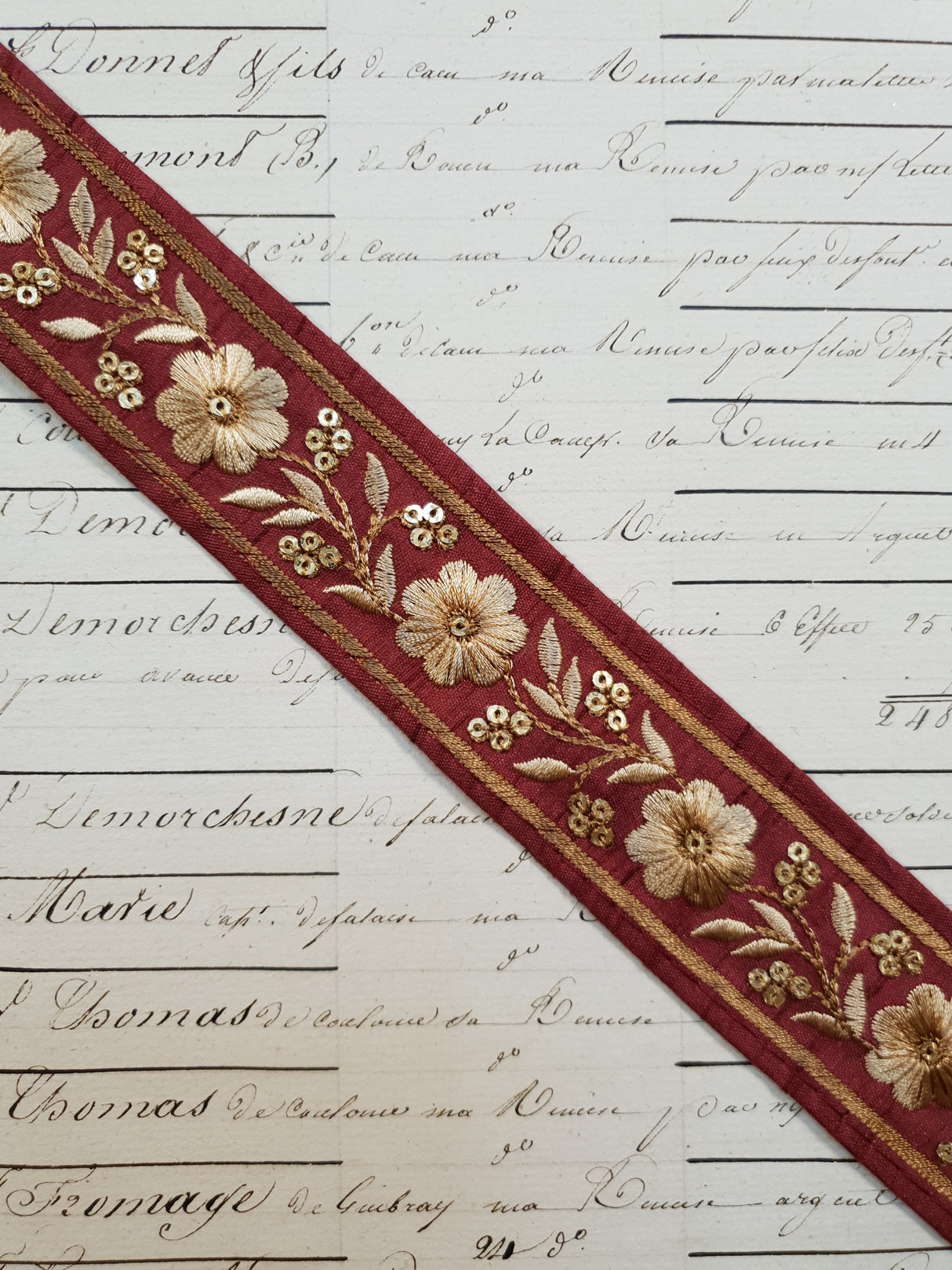 Embroidered Trim - 1 Meter - (ITR-1142)