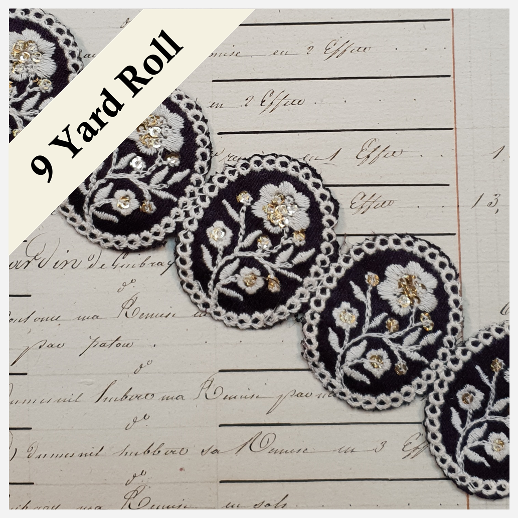 Embroidered Trim - ROLL - (ITR-1148)