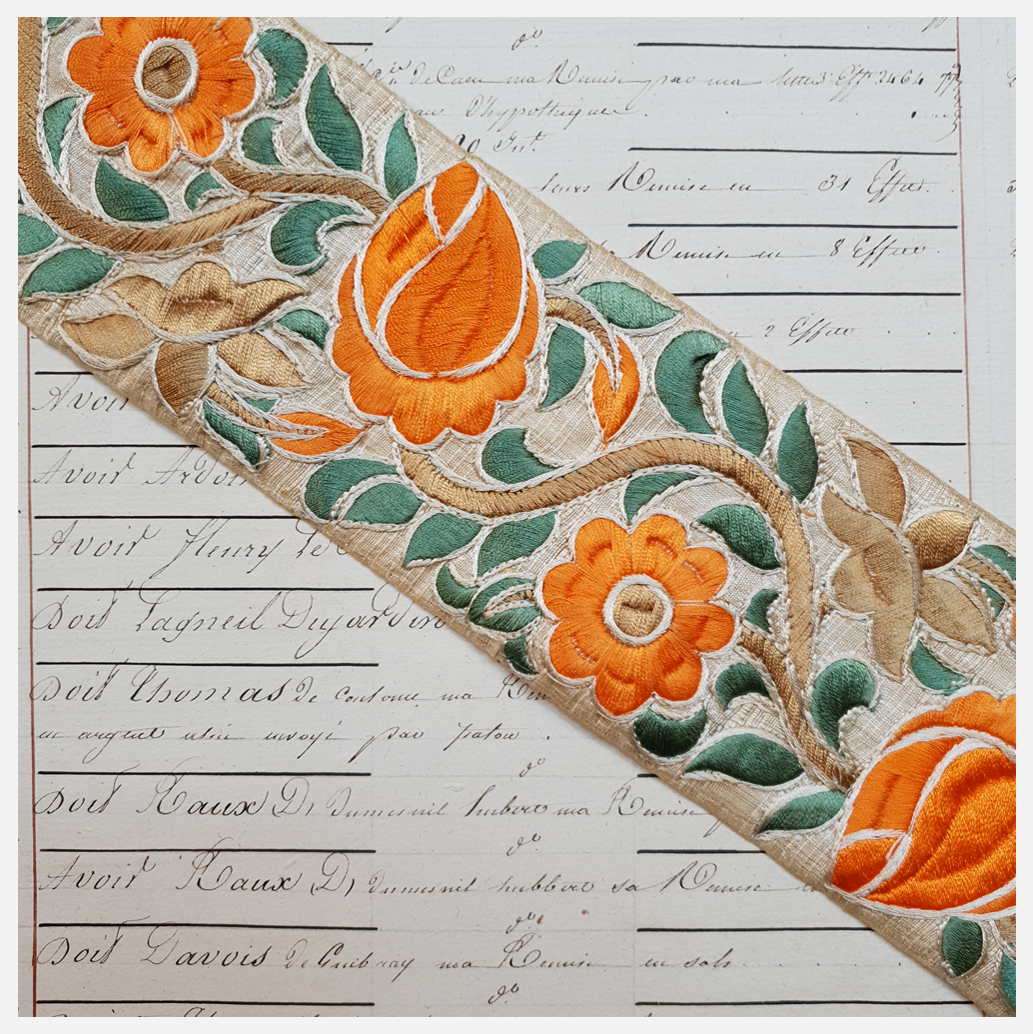 Embroidered Trim - 1 Meter - (ITR-1162)