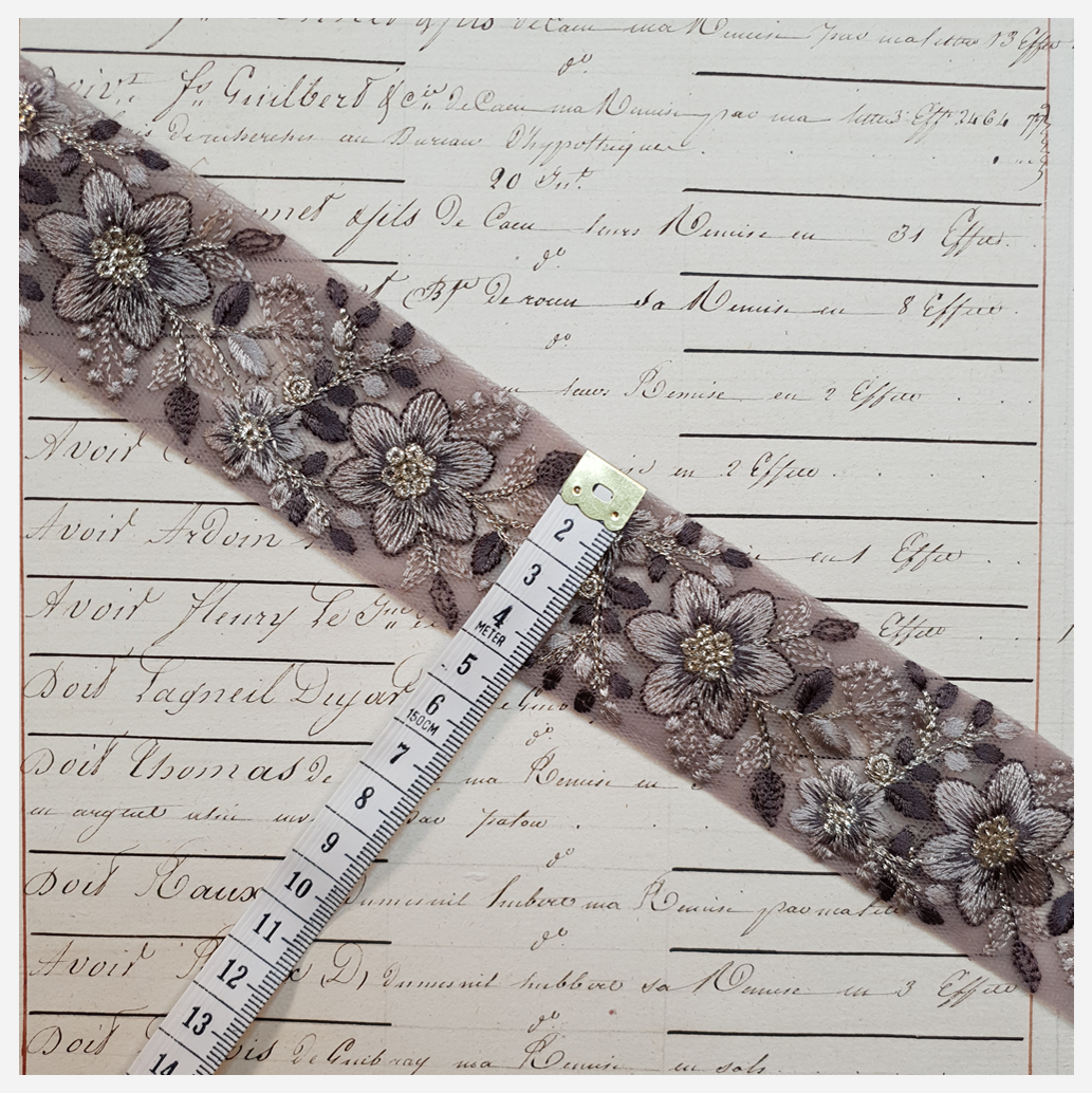 Embroidered Trim - 1 Meter - (ITR-1168)