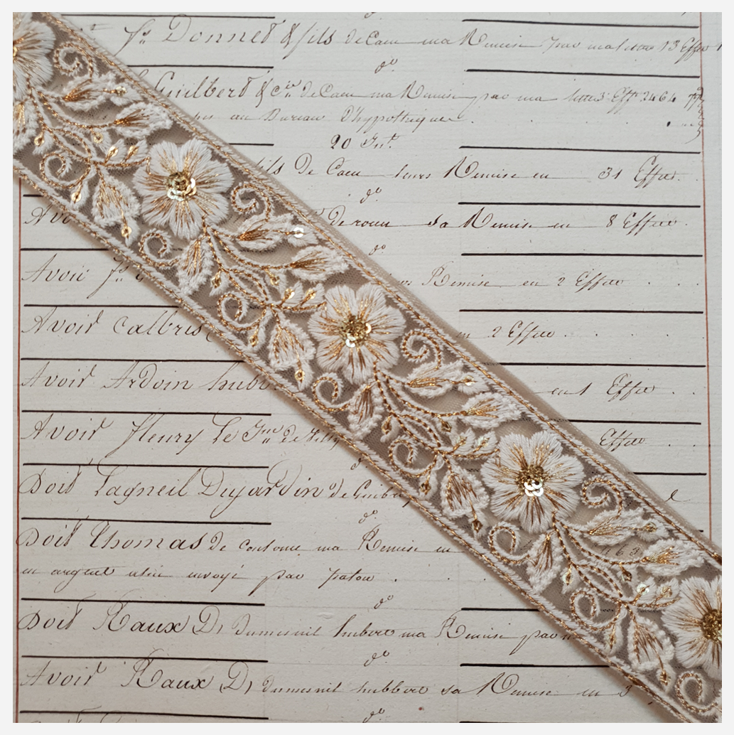 Embroidered Trim - 1 Meter - (ITR-1189)