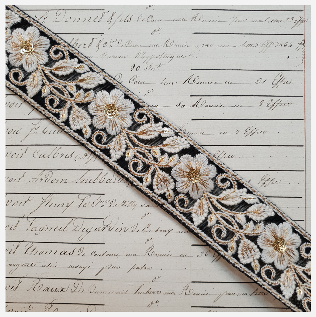 Embroidered Trim - 1 Meter - (ITR-1190)