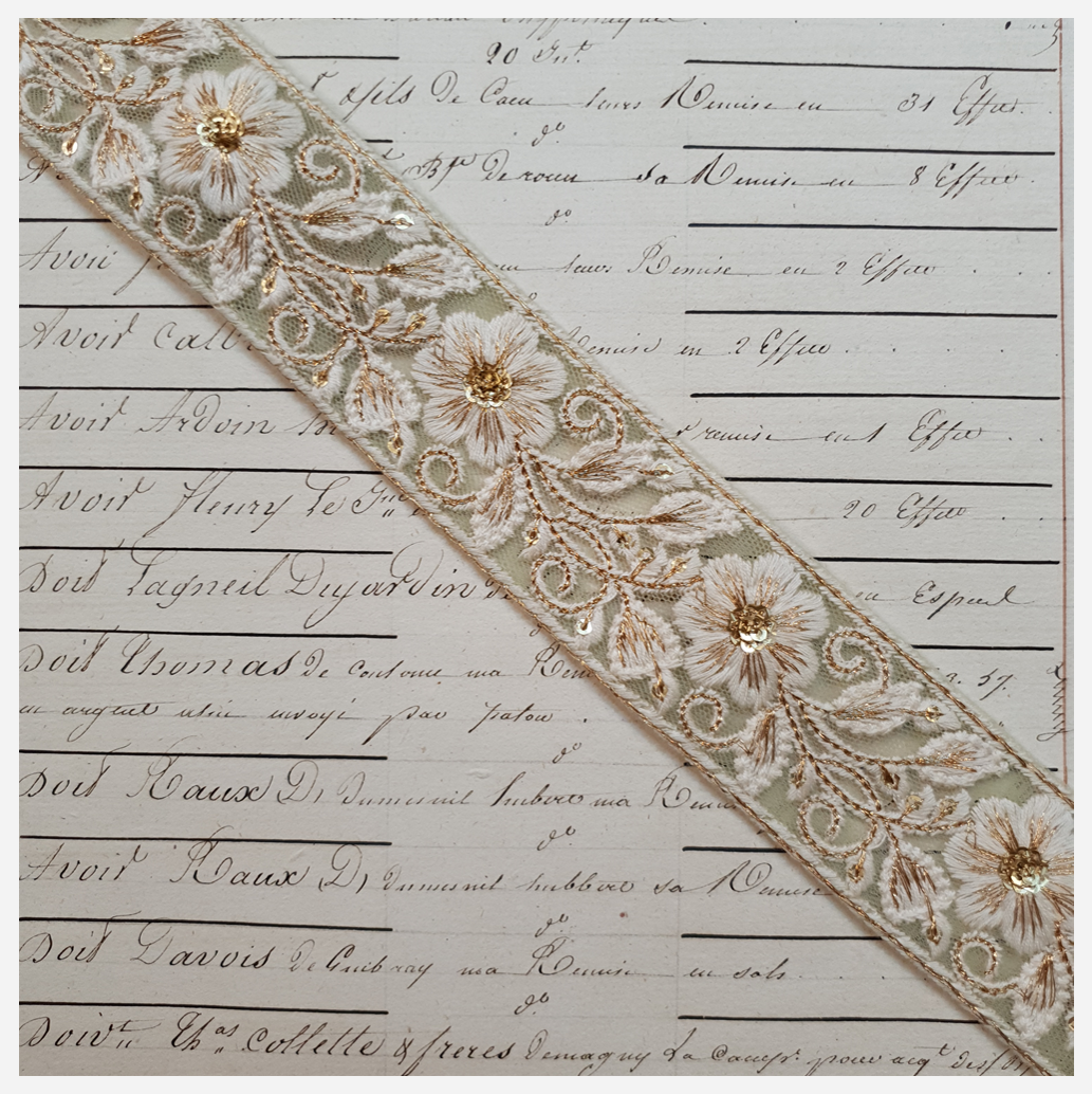 Embroidered Trim - 1 Meter - (ITR-1196)