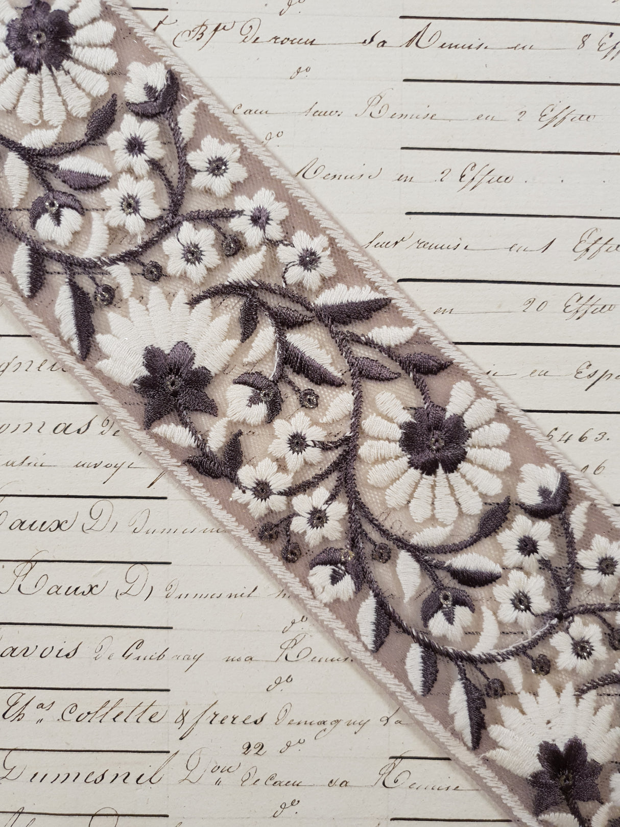 Embroidered Trim - 1 Meter - (ITR-1208)