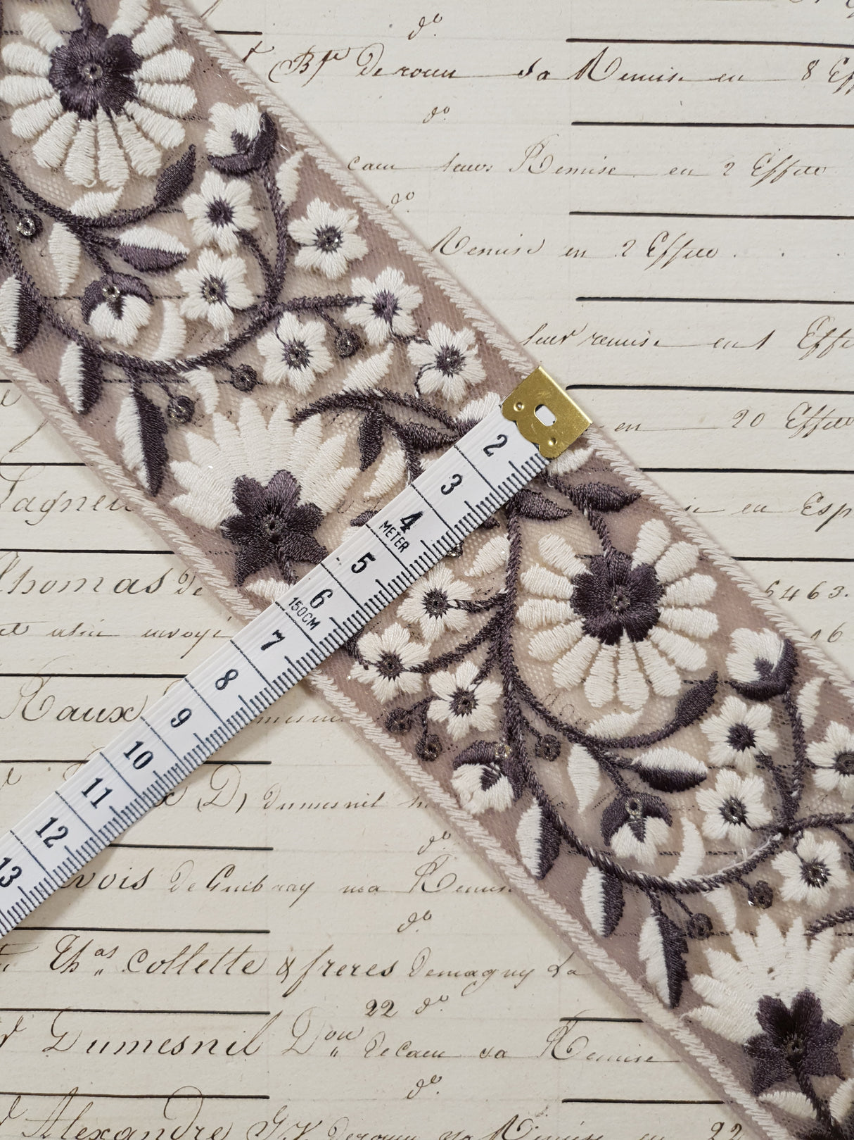 Embroidered Trim - 1 Meter - (ITR-1208)