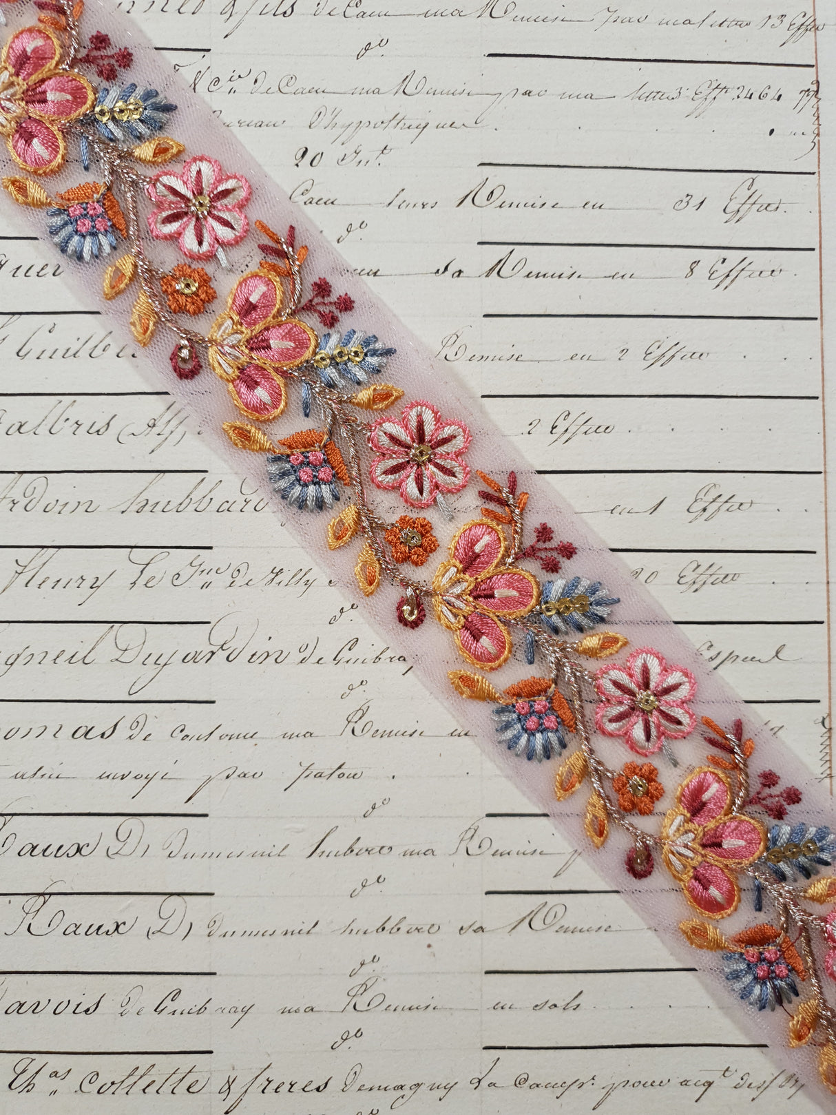 Embroidered Trim - 1 Meter - (ITR-1226)