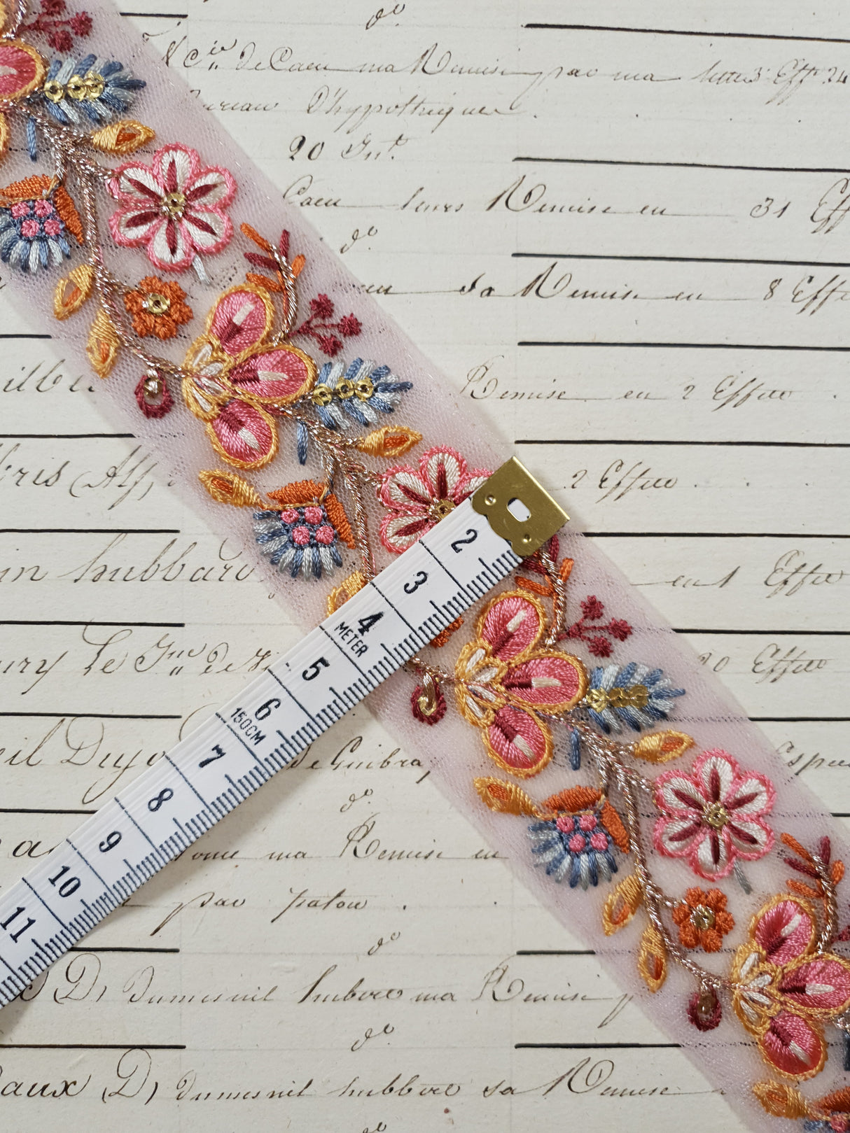 Embroidered Trim - 1 Meter - (ITR-1226)