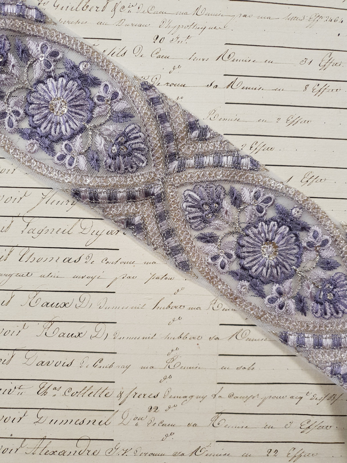 Embroidered Trim - 1 Meter  - (ITR-1232)