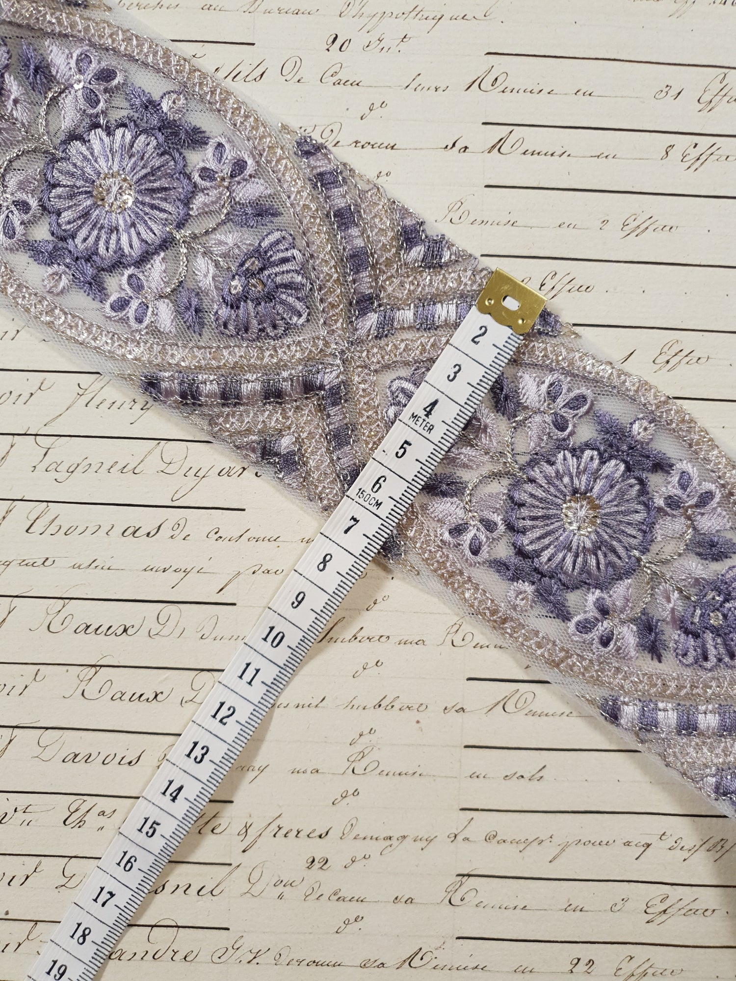 Embroidered Trim - 1 Meter  - (ITR-1232)