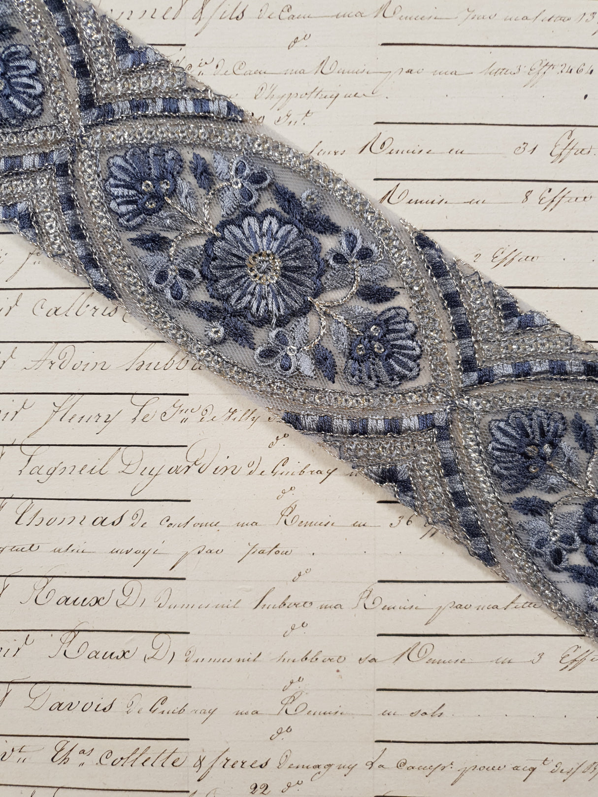 Embroidered Trim - 1 Meter  - (ITR-1233)