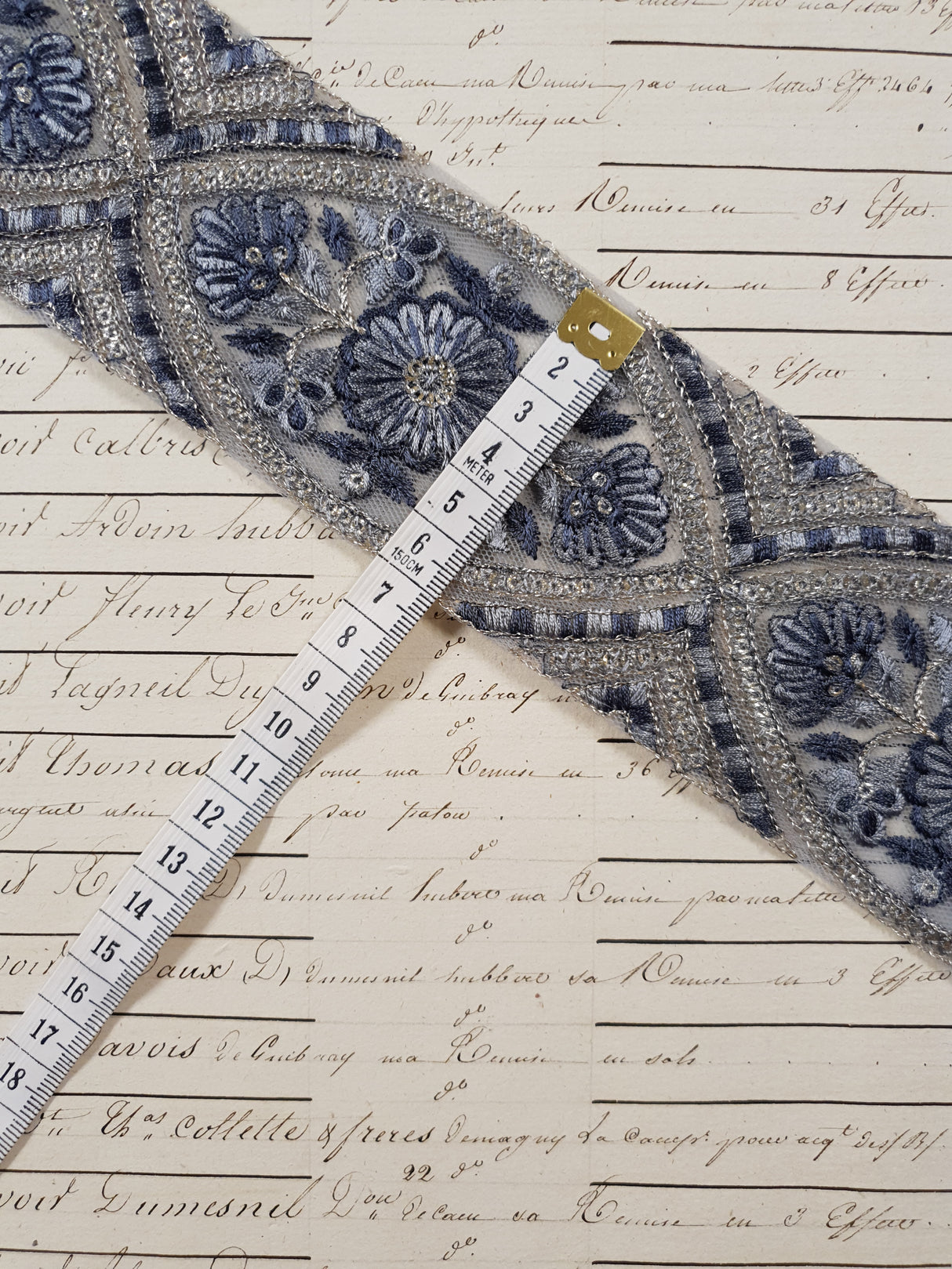 Embroidered Trim - 1 Meter  - (ITR-1233)