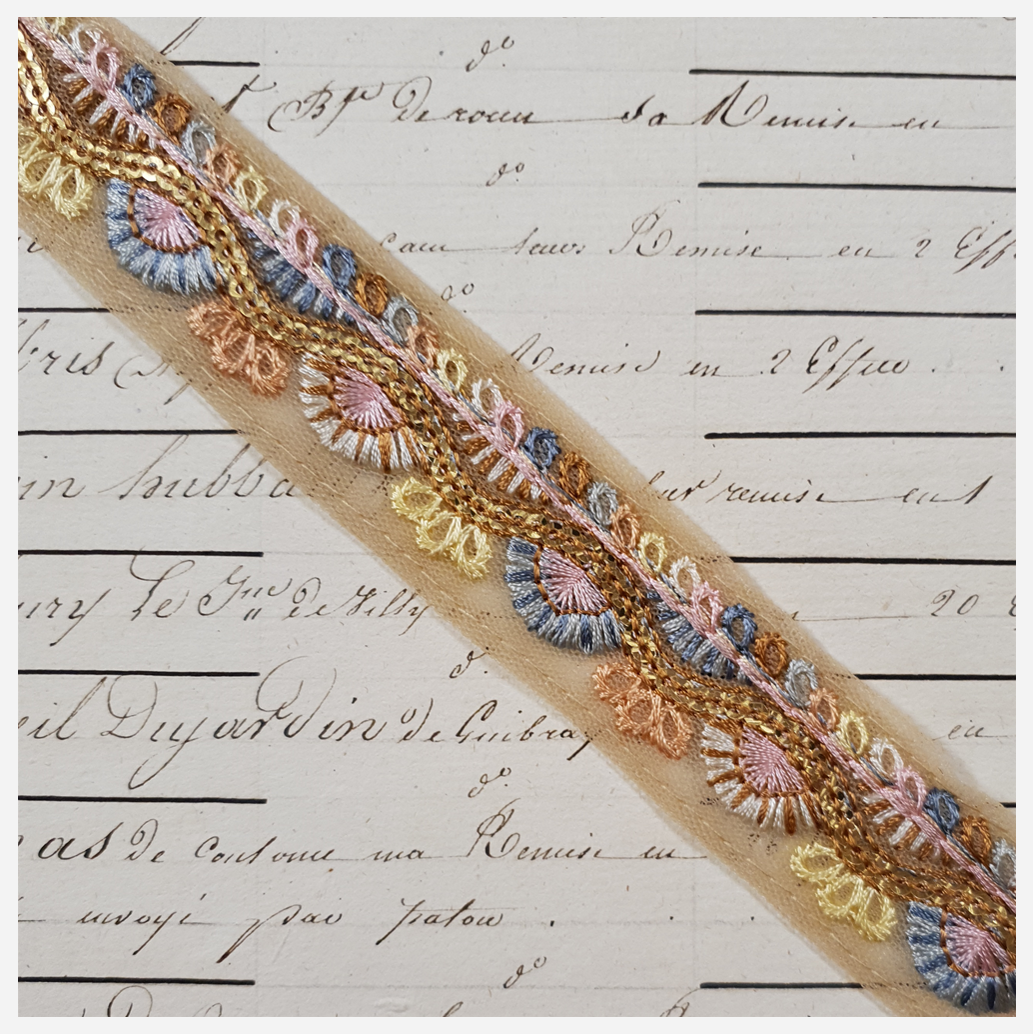 Embroidered Trim - 1 Meter - (ITR-1238)